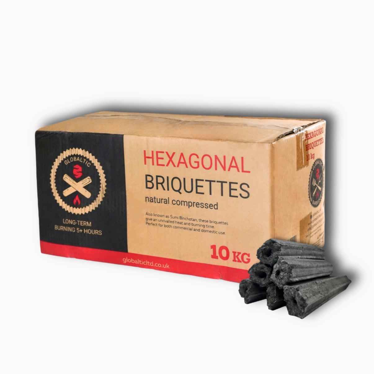 Natural compressed restaurant grade charcoal briquettes 10kg Box x4