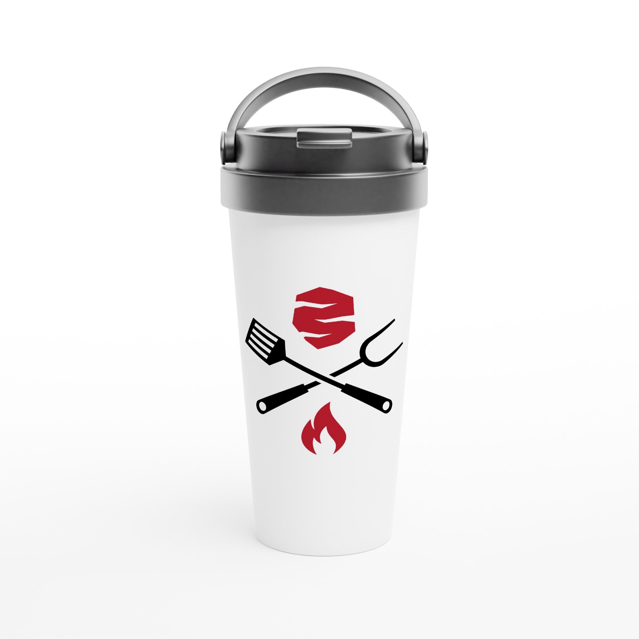 White Stainless Steel Travel Mug